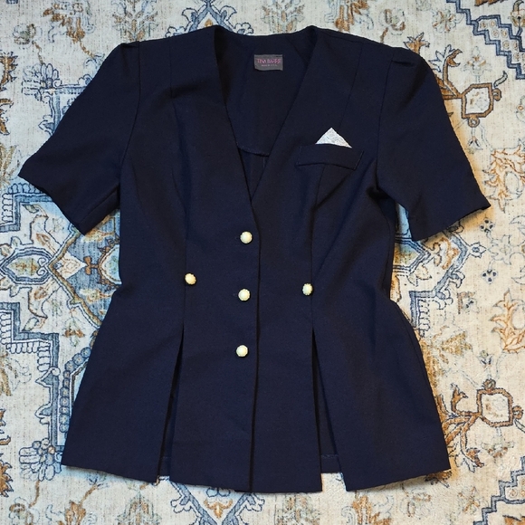 Vintage Tina Barrie Blue Blazer with Classic Elegance - Picture 1 of 5